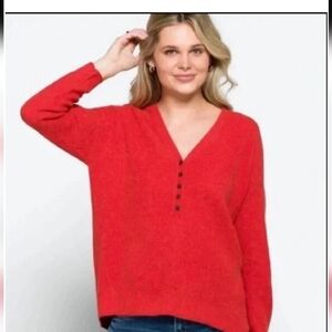 Madewell Asherton Waffle Henley V-Neck Sweater